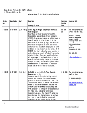 Fairness Hearing Date