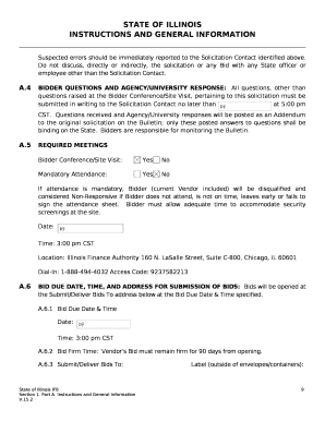 The Illinois Finance Authority (Agency, State, or University) requests Bids from responsible vendors to meet its needs