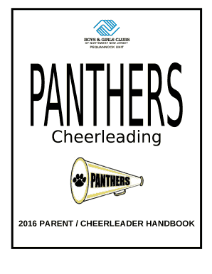 It is with great pride and enthusiasm that I welcome you to the 2016 Panthers Cheerleading Season