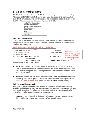 The User's Toolbox is available to all RPMS users from any menu prompt, by entering "TBOX or USER'S TOOLBOX