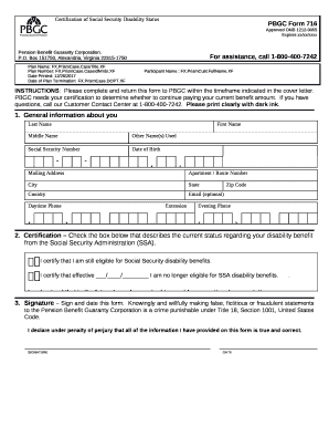 Certification of Social Security Disability Status