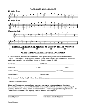 FLUTE, OBOE & BELLS SCALES