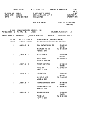 BID OPENING DATE09/19/07IN MADERA COUNTY IN AND NEAR09/19/07