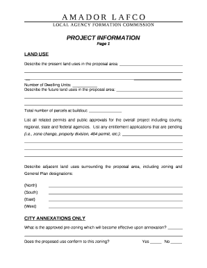 Describe the present land uses in the proposal area: