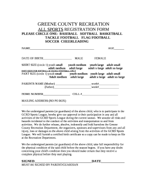 GREENE COUNTY RECREATION