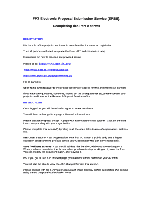 FP7 Electronic Proposal Submission Service (EPSS)