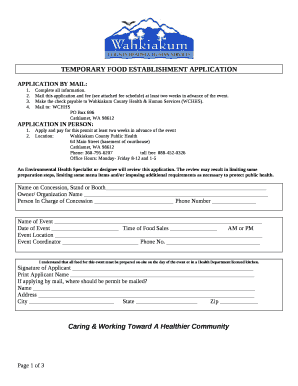 Mail this application and fee (see attached fee schedule) at least two weeks in advance of the event