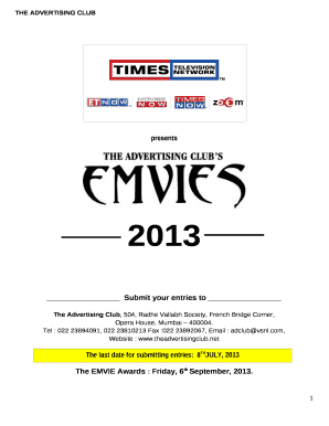 Submit your entries to