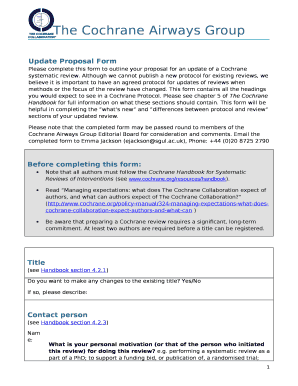 Update Proposal Form