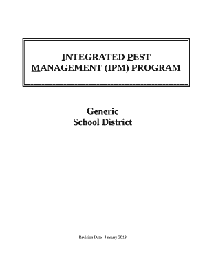 Pesticide Program and Rule Statement