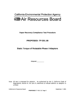 Vapor Recovery Compliance Test Procedure