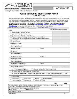 PUBLIC COMMUNITY SOURCE WATER PERMIT