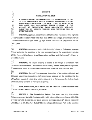 A RESOLUTION OF THE MAYOR AND CITY COMMISSION OF THE CITY OF HALLANDALE BEACH, FLORIDA APPROVING A 6 A