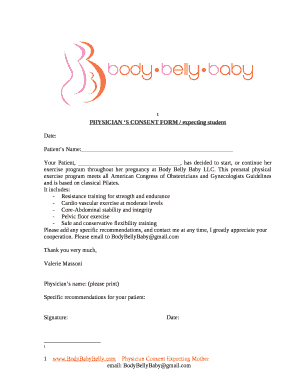 PHYSICIAN S CONSENT FORM / expecting student