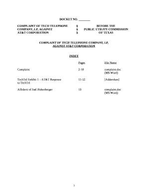 Complaint of TECH TELEPHONE COMPANY, LP, AGAINST