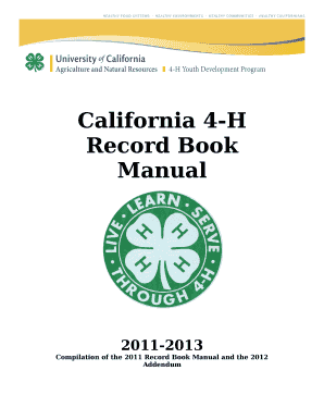 Compilation of the 2011 Record Book Manual and the 2012 Addendum