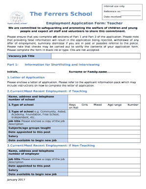 Please note that providing false information will result in the application being rejected, withdrawal of any offer of employment, summary dismissal if you are in post or possible referral to the police