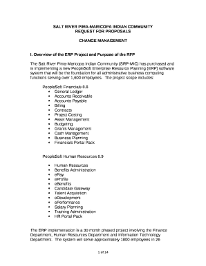 Overview of the ERP Project and Purpose of the RFP