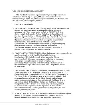 This Web Site Development Agreement (the "Agreement") is entered into