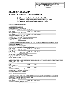 () Renewal Application for a Surface Coal Mine
