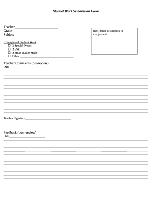 Student Work Submission Form