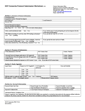 DCP Consortia Protocol Submission Worksheet, V6