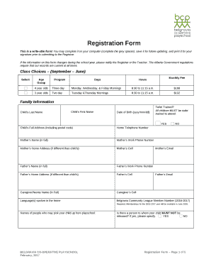 This is a write-able form