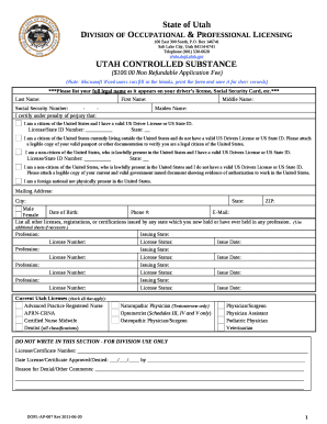 UTAH CONTROLLED SUBSTANCE