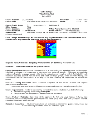 Course Number:ESLC0320