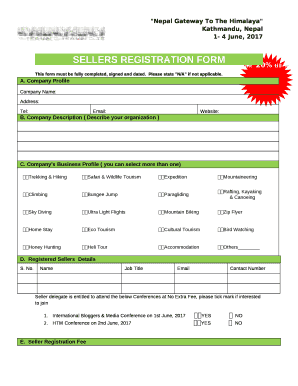 This form must be fully completed, signed and dated