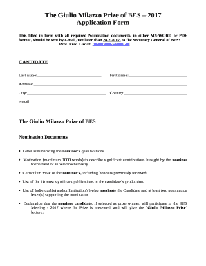 This filled in form with all required Nomination documents, in either MS-WORD or PDF format, should be sent by e-mail, not later than 28