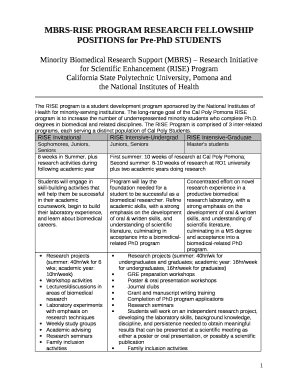 Minority Biomedical Research Support (MBRS) Research Initiative for Scientific Enhancement (RISE) Program