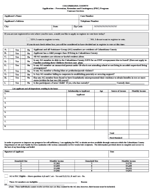 Application Prevention, Retention and Contingency (PRC) Program