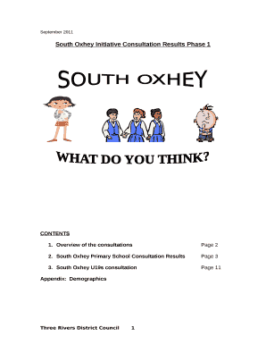 South Oxhey Initiative Consultation Results Phase 1