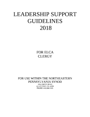 LEADERSHIP SUPPORT GUIDELINES