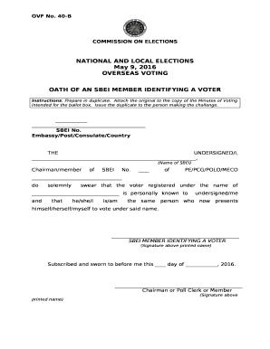 OVF No. 40-B - Comelec