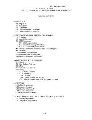 0 CONTRACT WEATHER OBSERVATION SERVICE