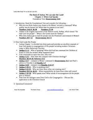 Joshua Bible Study: We can take the Land 2012 template