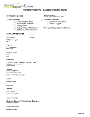 Services RequestedReferral Date(dd-mmm-yyyy):