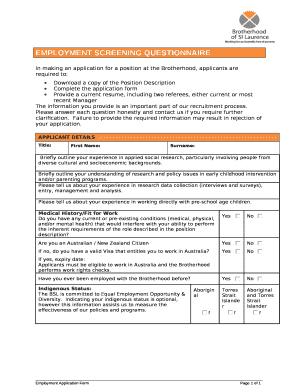 The information you provide is an important part of our recruitment process