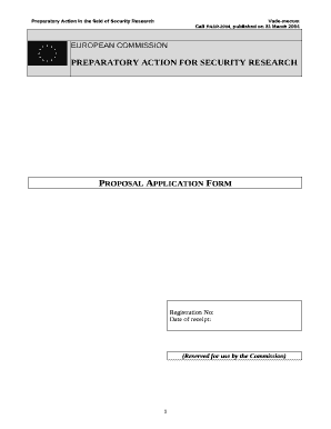 PREPARATORY ACTION ON SECURITY RESEARCH
