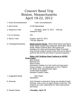 Concert Band Trip