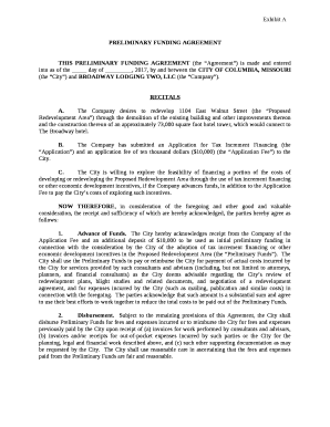 Funding agreement template