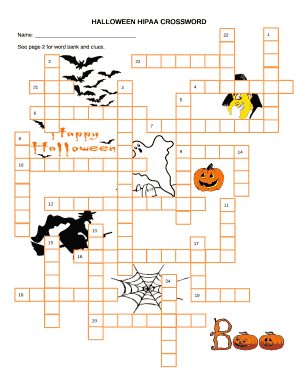 See page 2 for word bank and clues