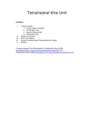 Tetrahedral Kite Unit