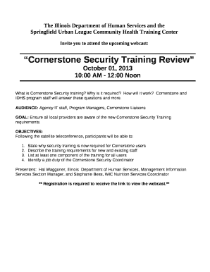 What is Cornerstone Security training