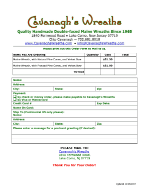 Please print out this Order Form to Mail to us