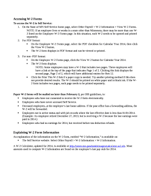Accessing W-2 Forms