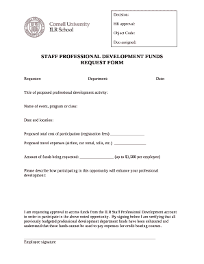 STAFF PROFESSIONAL DEVELOPMENT FUNDS