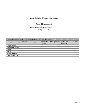 Statewide Referral Network Agreement